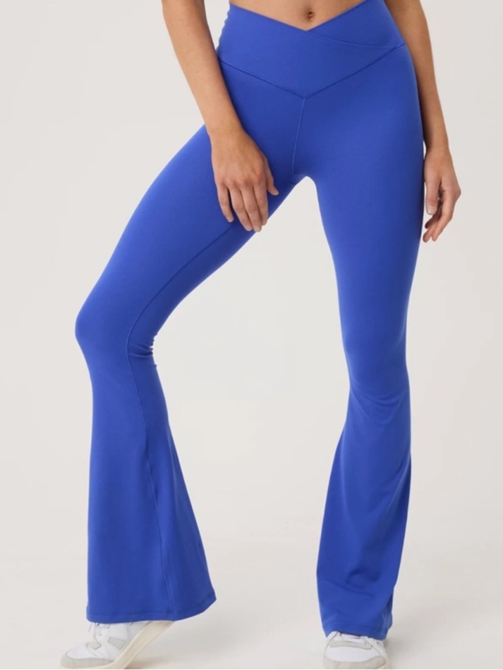 Aerie High-Waist Flare Leg Active Pants in Bright Blue